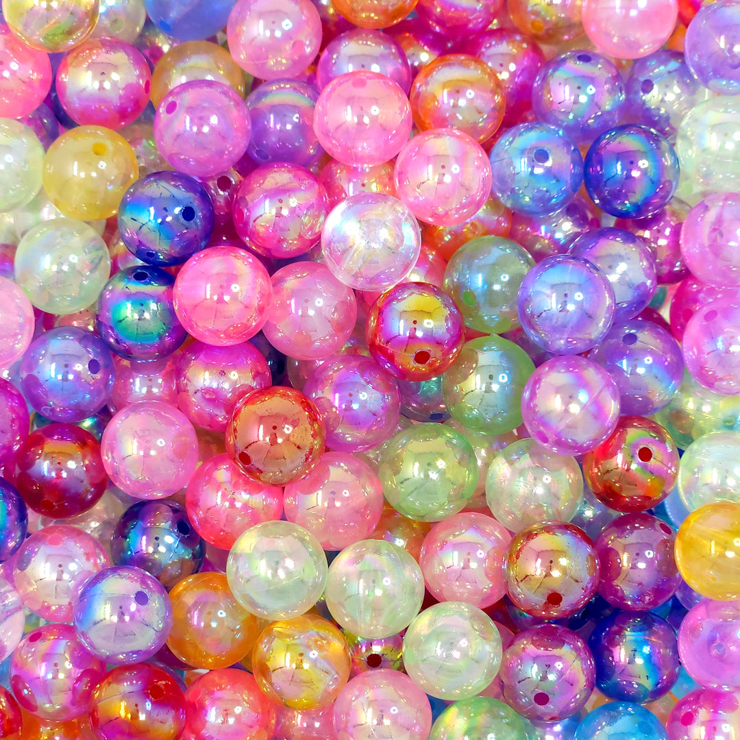 12mm AB Translucent Jelly Bead Mix (10 beads)