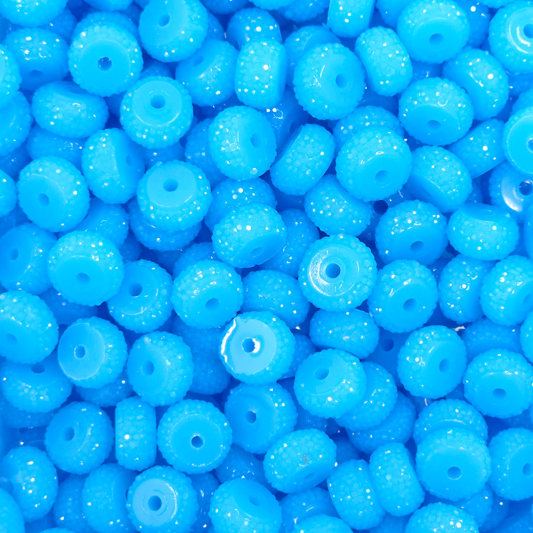 12mm Sky Blue Abacus Acrylic Spacer Beads (20 Beads)