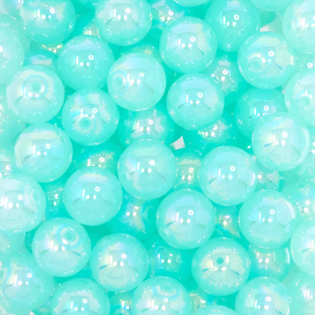 16mm AB Aqua-Mint Jelly Acrylic Beads