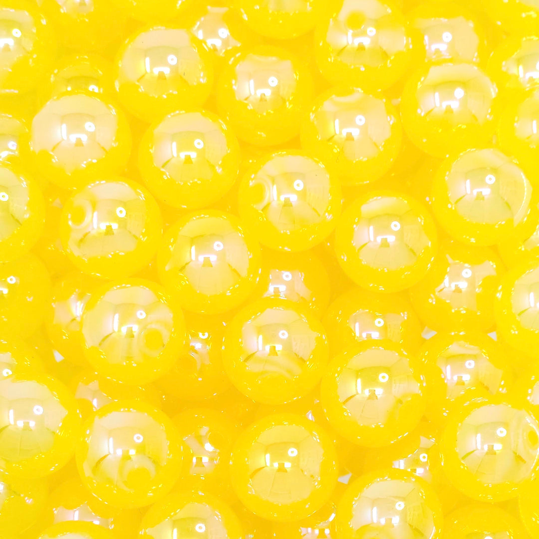 16mm AB Yellow Jelly Acrylic Beads