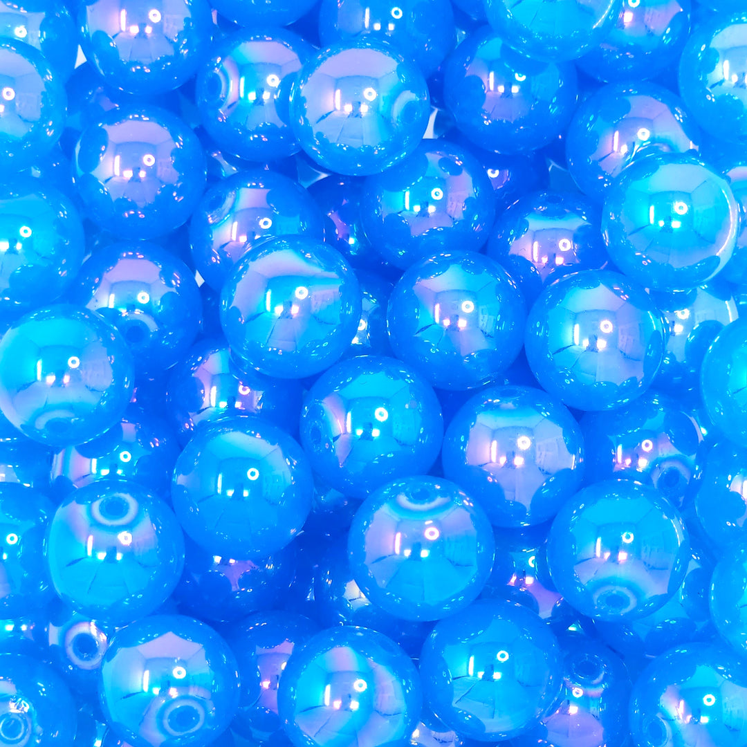 16mm AB Blue Jelly Acrylic Beads
