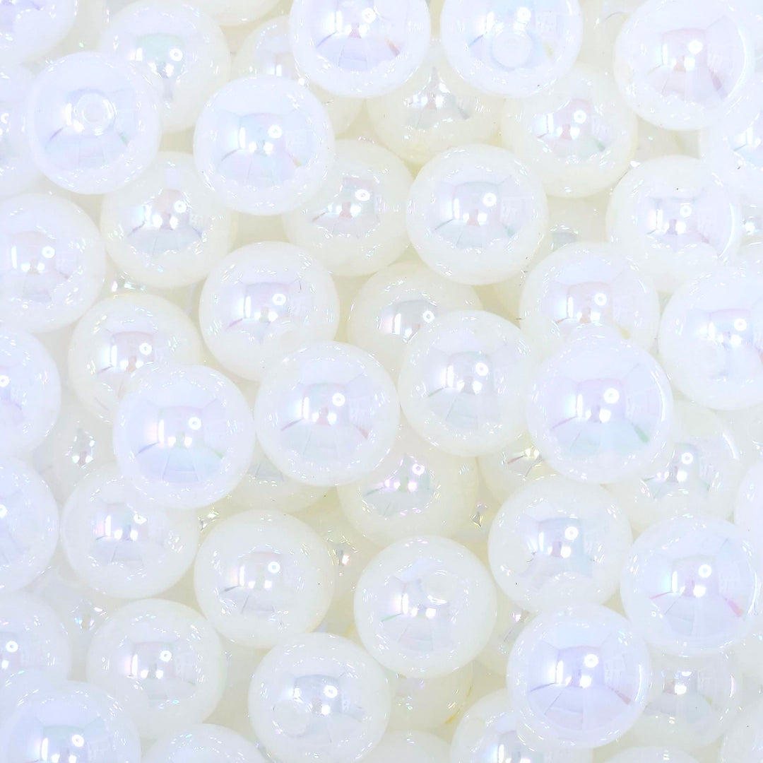 16mm AB Off-White Jelly Acrylic Beads
