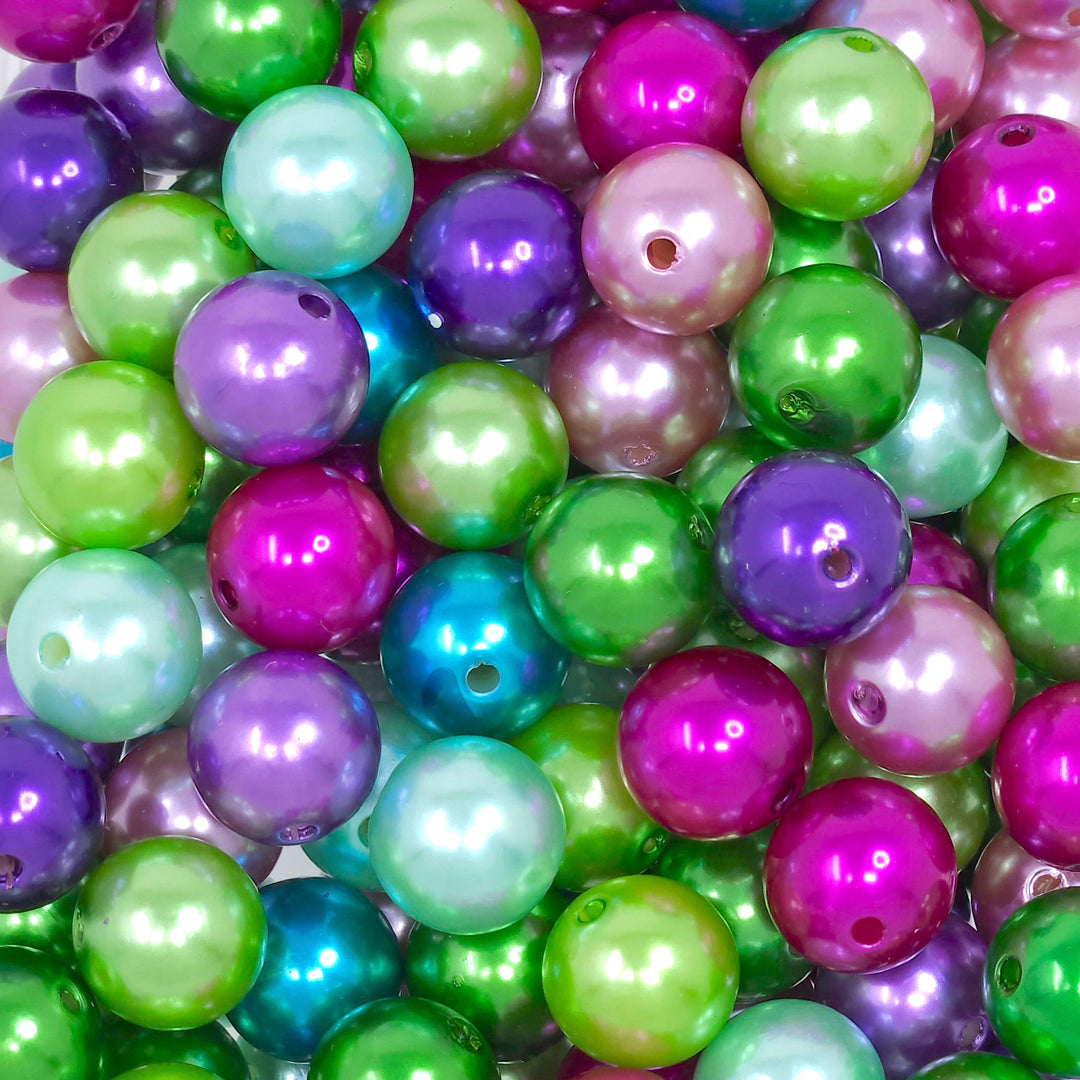 16mm Cool Color Pearl Acrylic Bead Mix (10 beads)