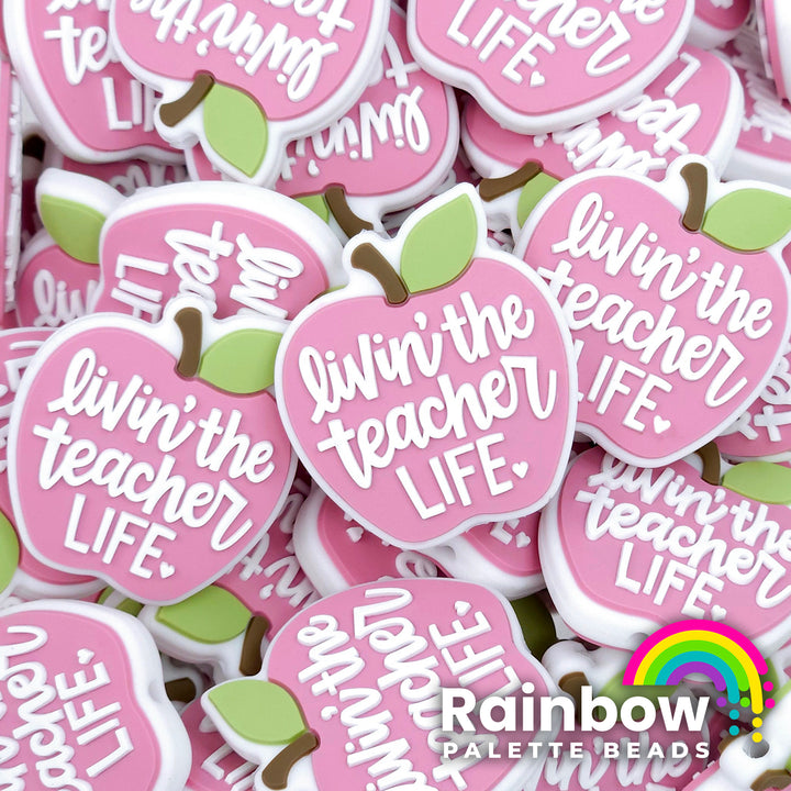 Livin' the Teacher Life Apple Exclusive Silicone Focal Bead