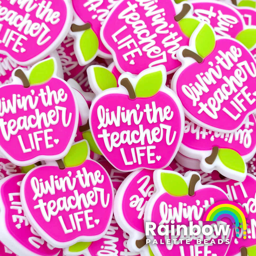 Livin' the Teacher Life Apple Exclusive Silicone Focal Bead