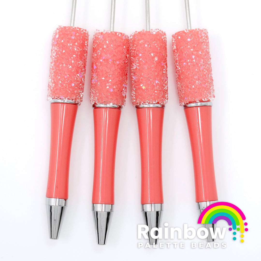 Solid Coral Beadable Sugar Pen