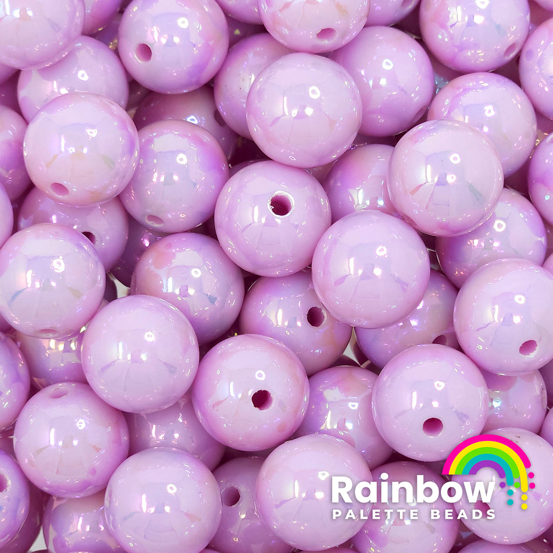 16mm AB Sweet Lilac Solid Acrylic Beads