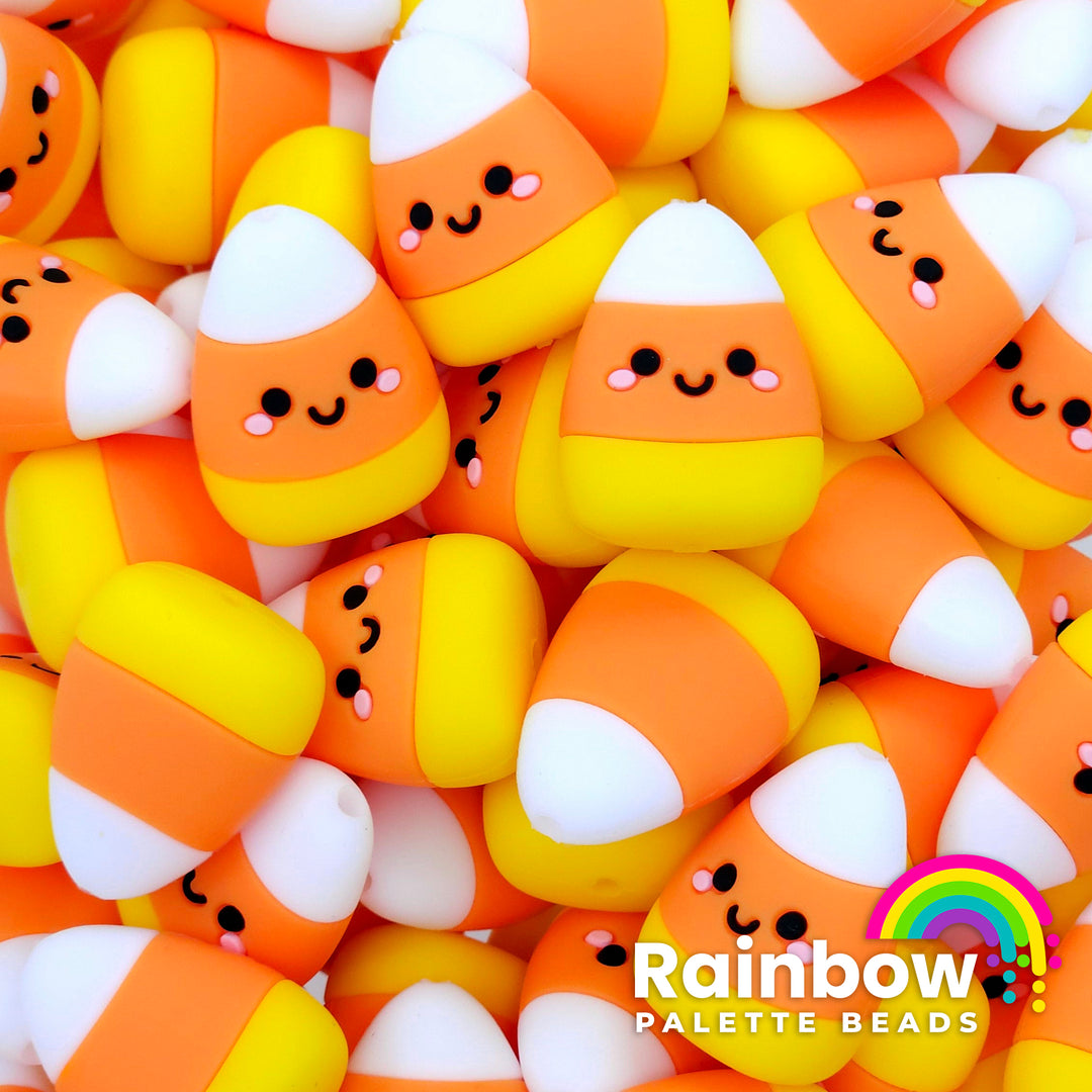 3D Cute Candy Corn Silicone Focal Bead