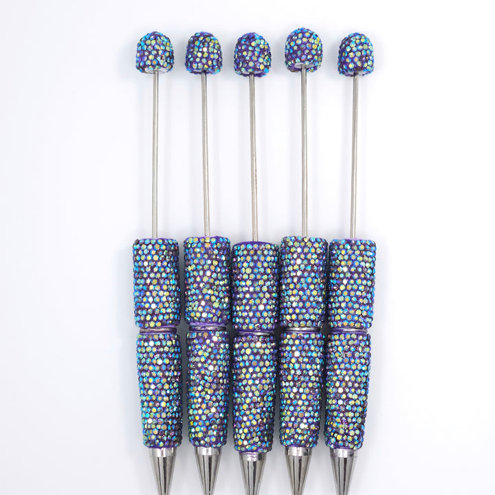 AB Iridescent Purple Sparkle Full Rhinestone Beadable Diamond Pen