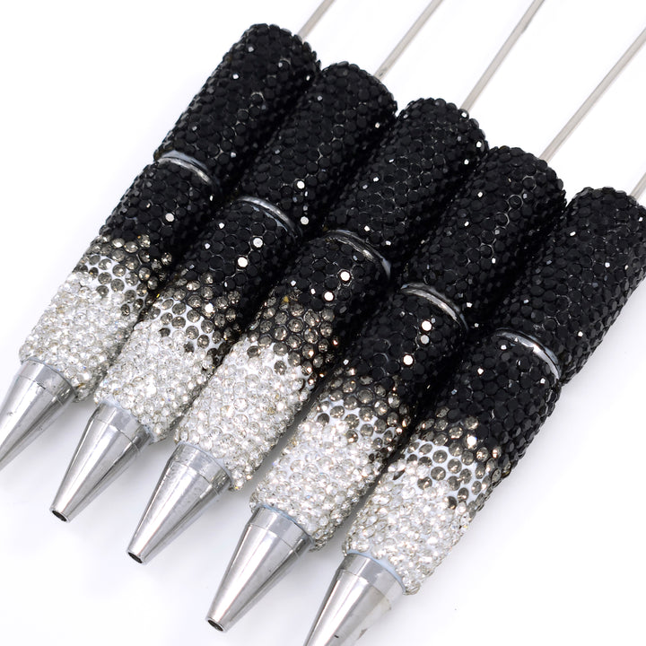 Black Neutrals Ombre Sparkle Full Rhinestone Beadable Diamond Pen