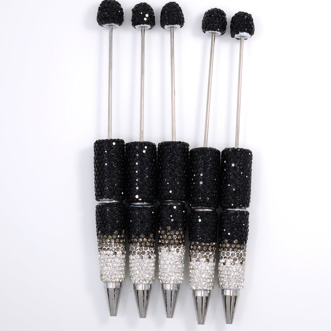 Black Neutrals Ombre Sparkle Full Rhinestone Beadable Diamond Pen