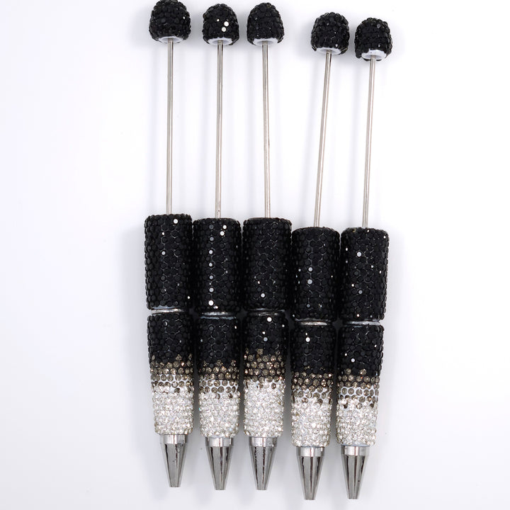 Black Neutrals Ombre Sparkle Full Rhinestone Beadable Diamond Pen
