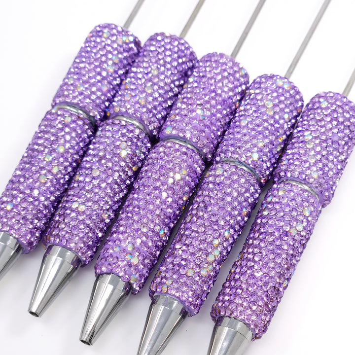Lavender Purple Sparkle Full Rhinestone Beadable Diamond Pen