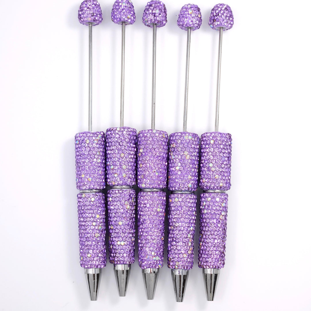 Lavender Purple Sparkle Full Rhinestone Beadable Diamond Pen
