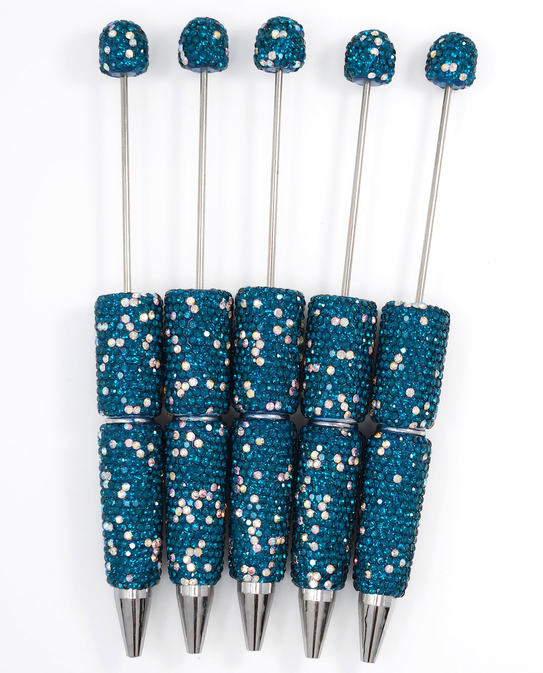 Peacock Teal Sparkle Full Rhinestone Beadable Diamond Pen