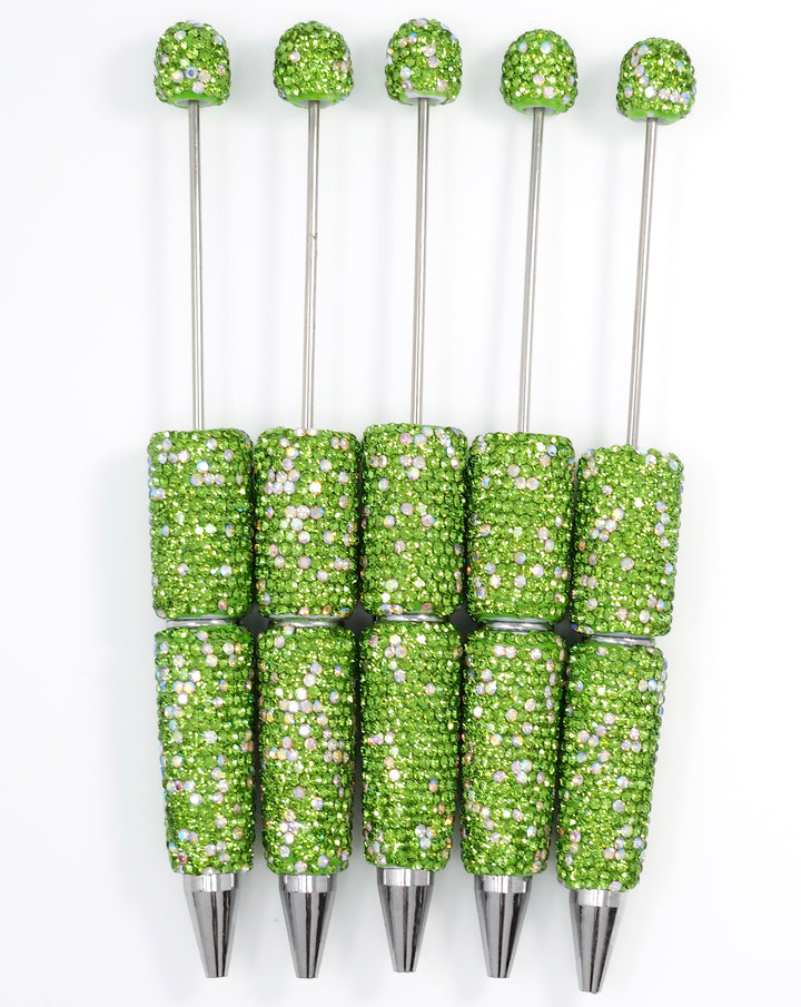 Lime Green Sparkle Full Rhinestone Beadable Diamond Pen