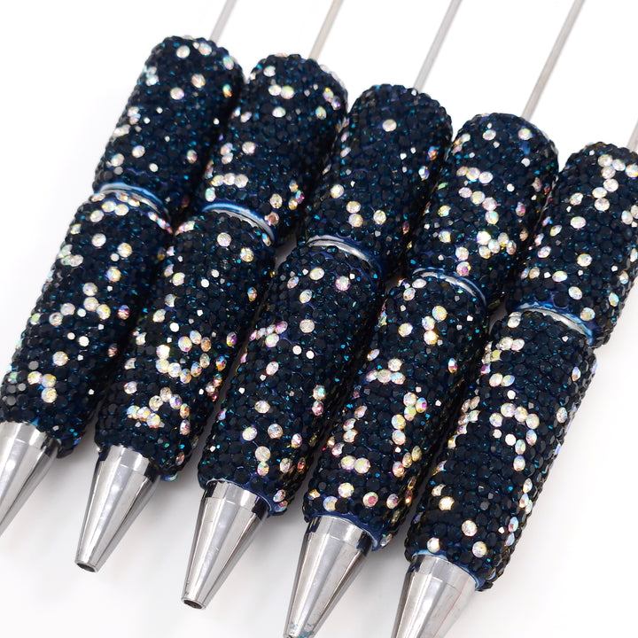 Darkest Blue Sparkle Full Rhinestone Beadable Diamond Pen