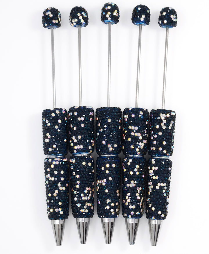 Darkest Blue Sparkle Full Rhinestone Beadable Diamond Pen
