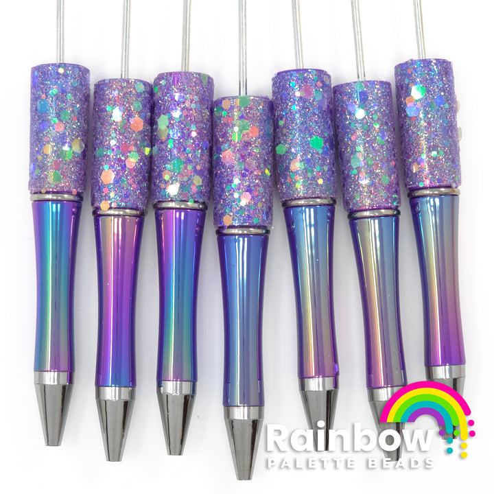 Purple Fairy Dust Opal Beadable Plastic Pen