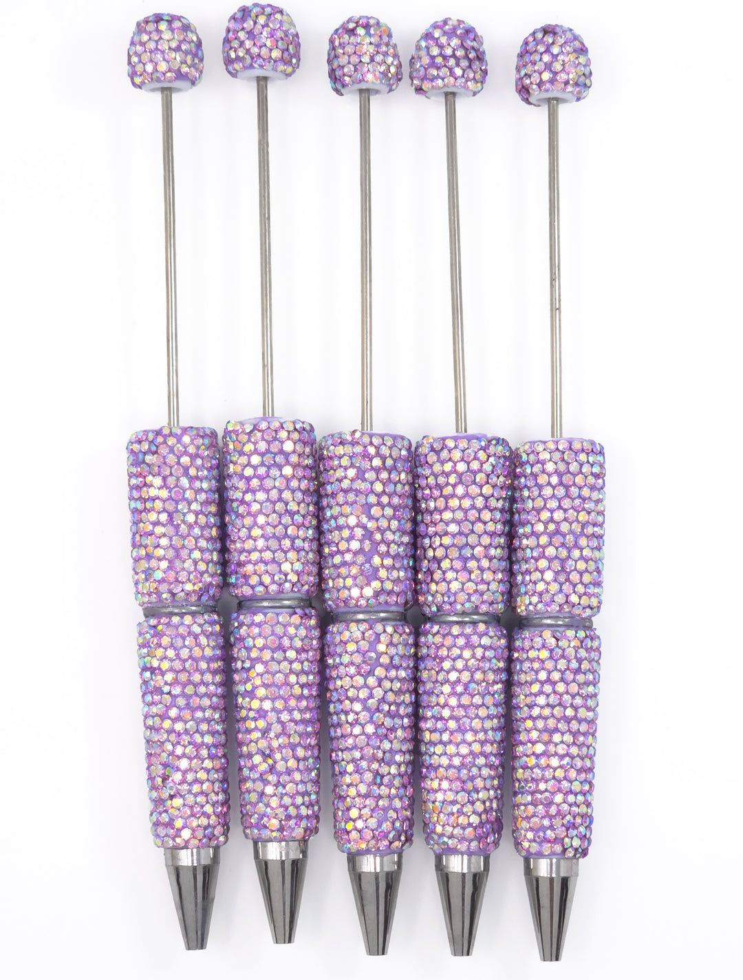 AB Iridescent Lavender Sparkle Full Rhinestone Beadable Diamond Pen