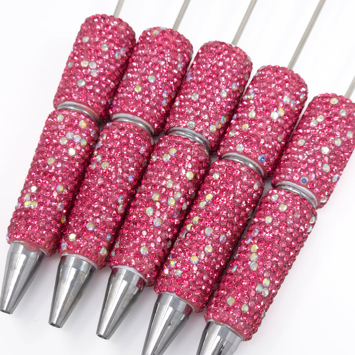 Rose Pink Sparkle Full Rhinestone Beadable Diamond Pen