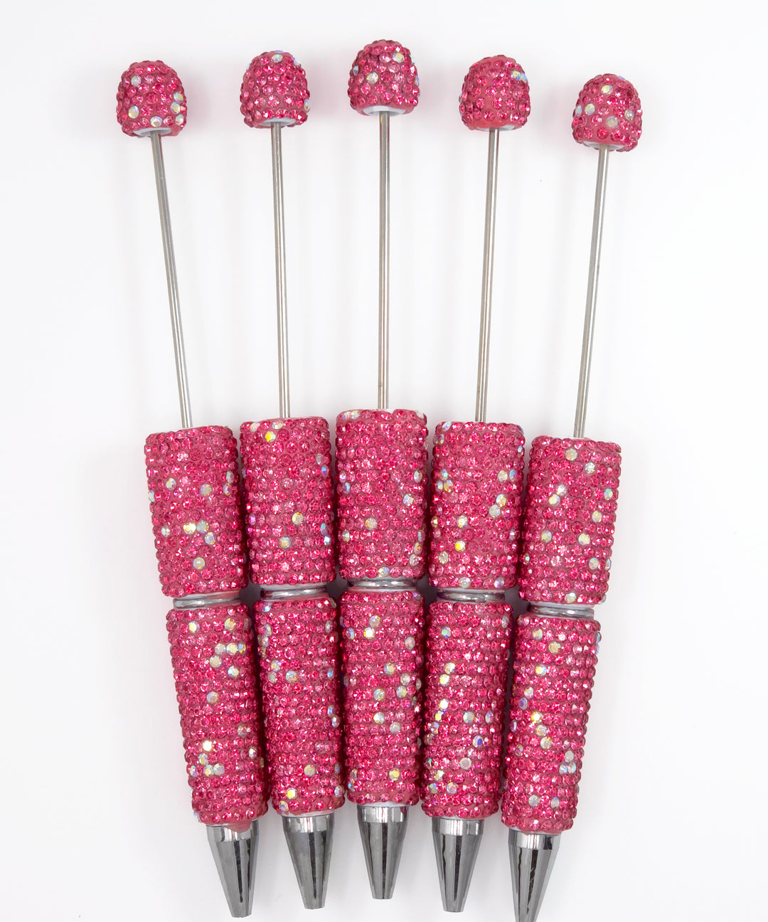 Rose Pink Sparkle Full Rhinestone Beadable Diamond Pen