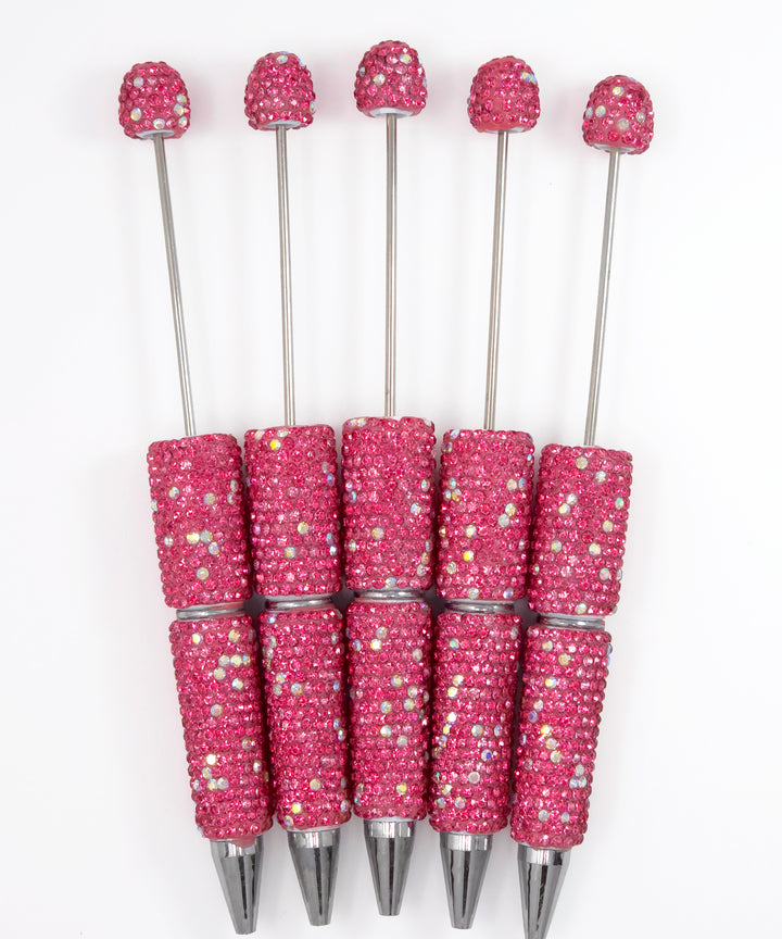 Rose Pink Sparkle Full Rhinestone Beadable Diamond Pen