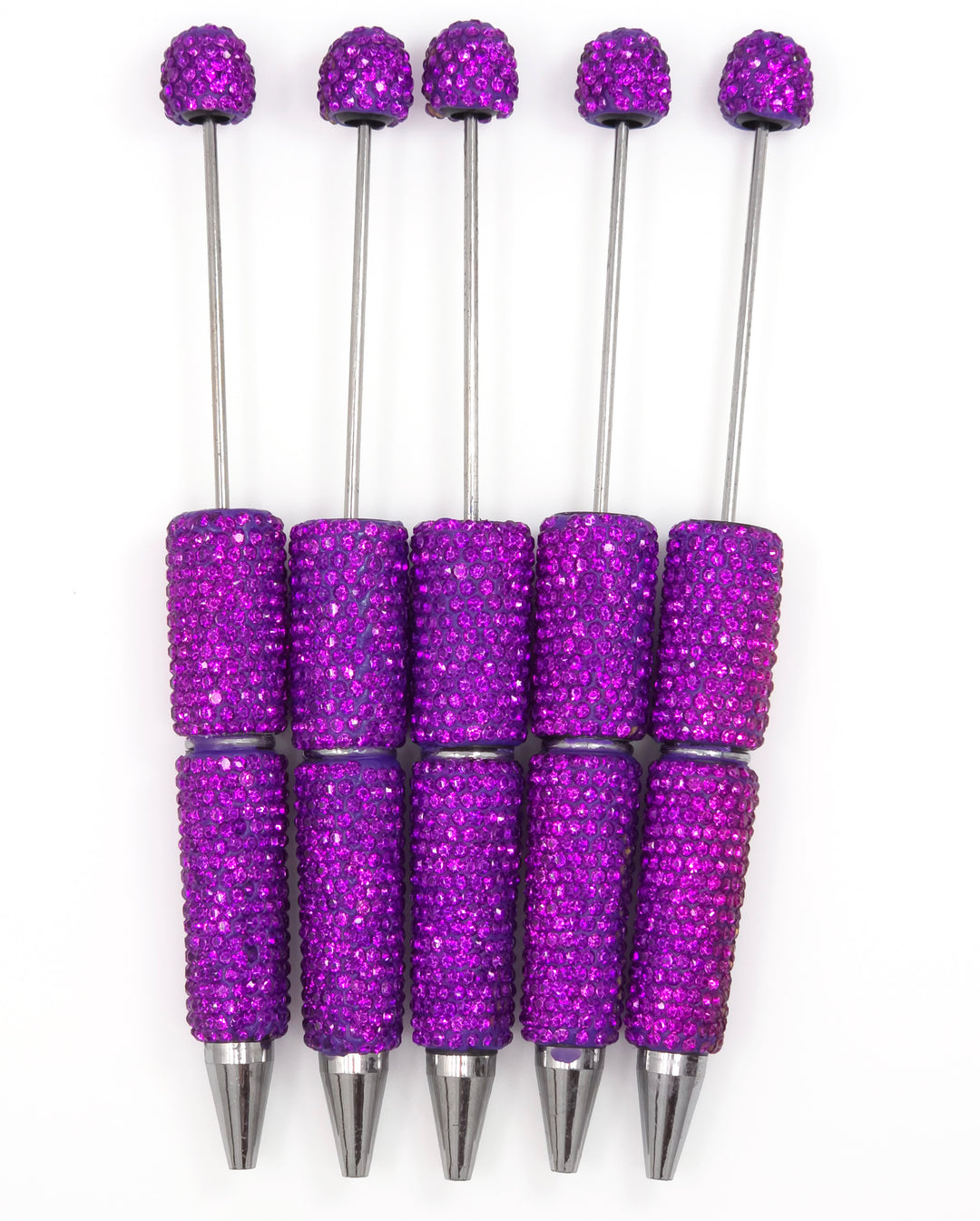 Solid Bright Royal Purple Crystal Full Rhinestone Beadable Diamond Pen