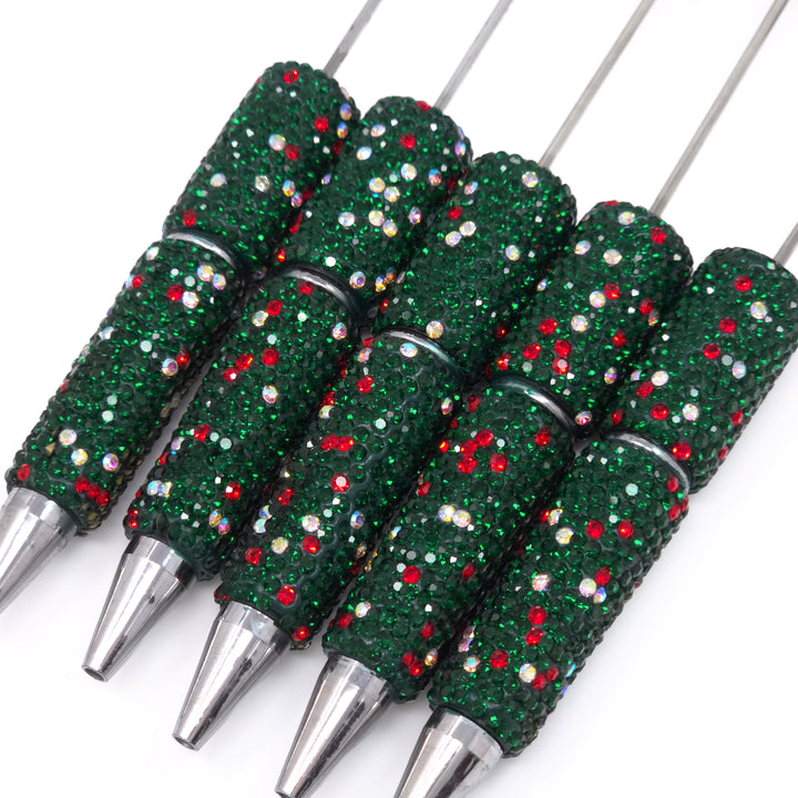 Christmas Confetti Crystal Full Rhinestone Beadable Diamond Pen
