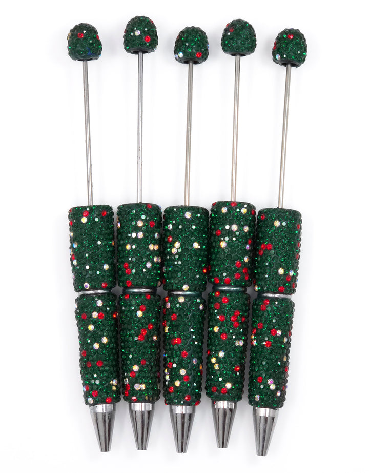 Christmas Confetti Crystal Full Rhinestone Beadable Diamond Pen