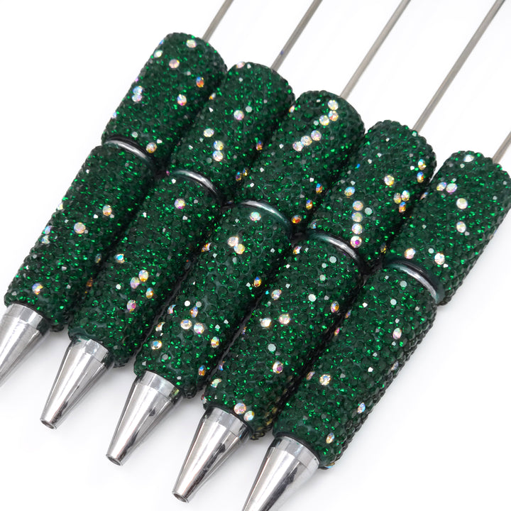 Forest Green Sparkle Full Rhinestone Beadable Diamond Pen