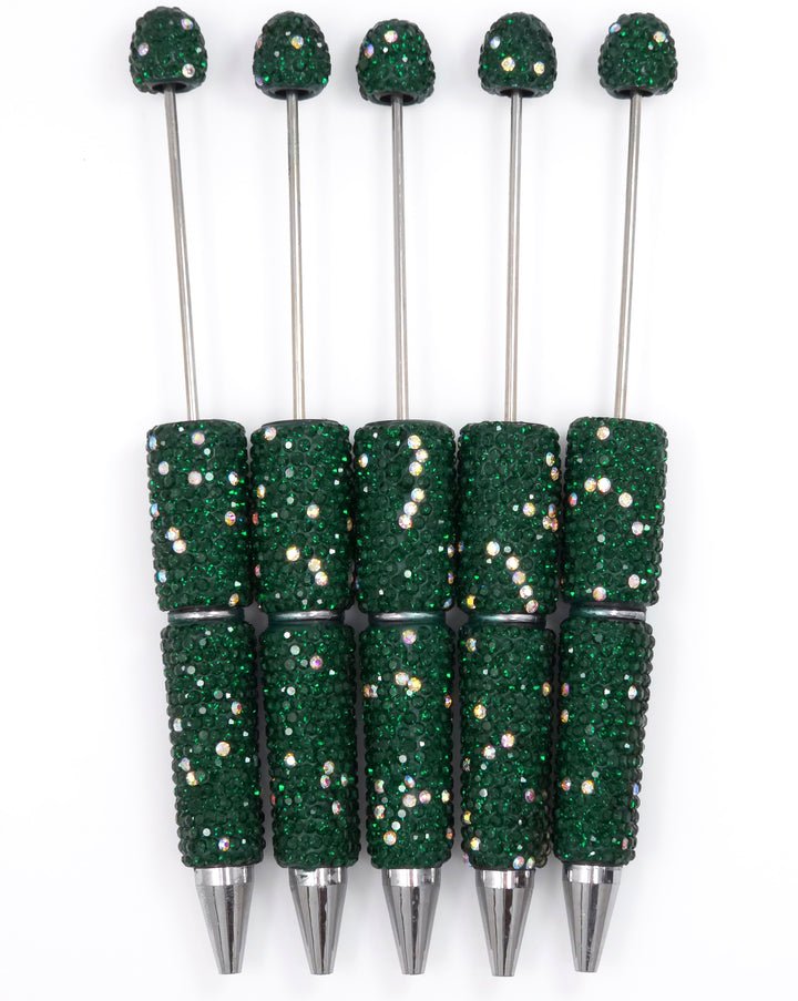 Forest Green Sparkle Full Rhinestone Beadable Diamond Pen