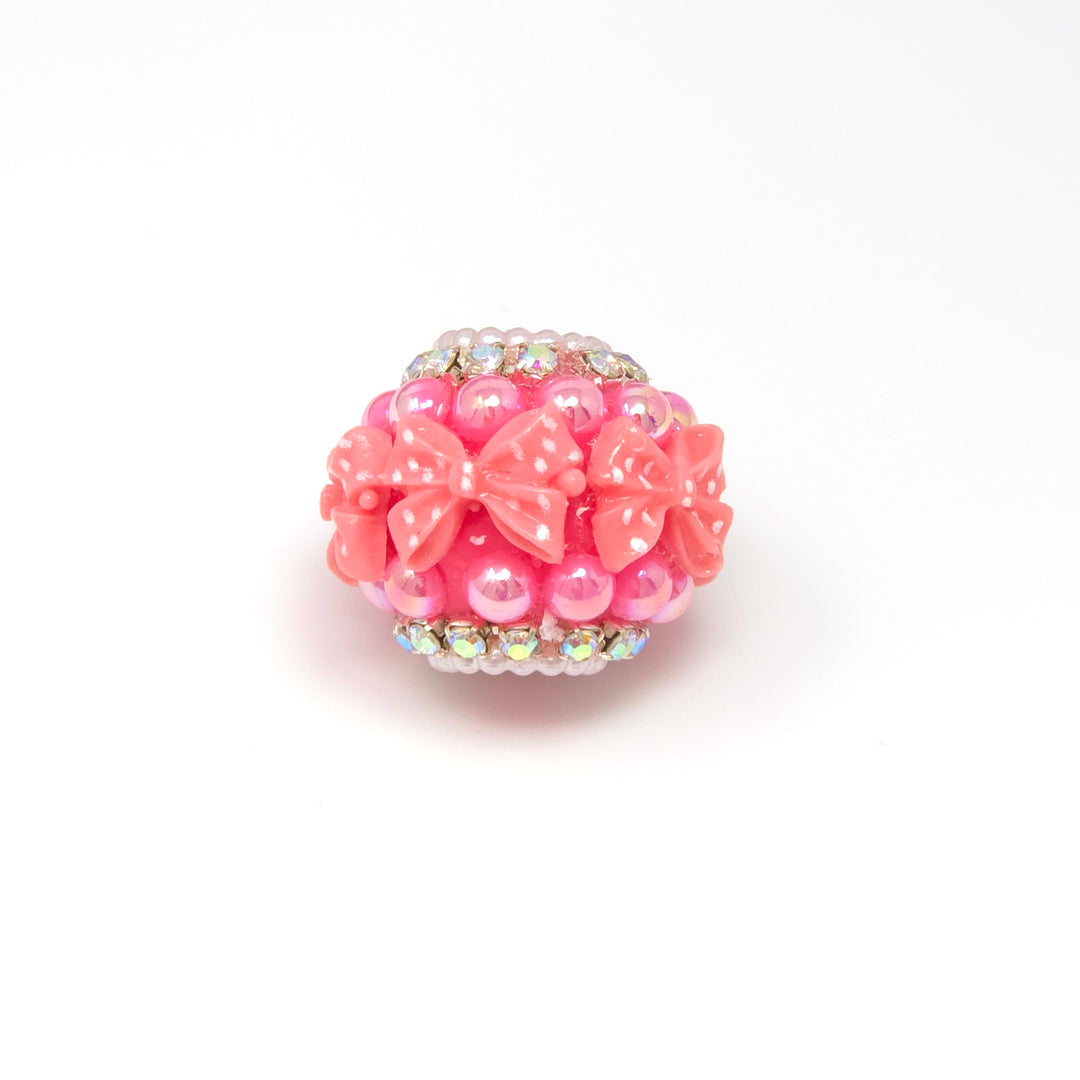 22mm Assorted Color Jewels, Bows & Pearls Acrylic Rondelle Beads