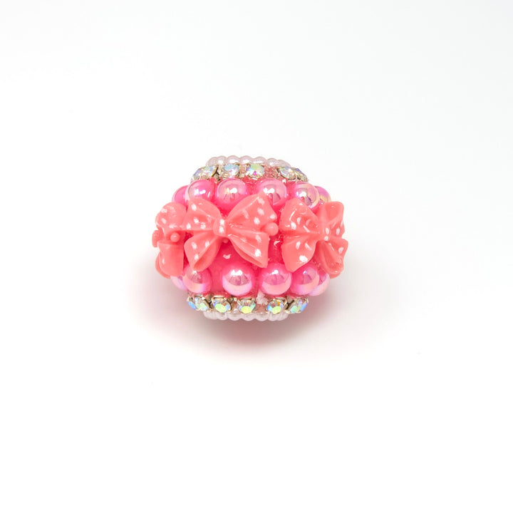 22mm Assorted Color Jewels, Bows & Pearls Acrylic Rondelle Beads