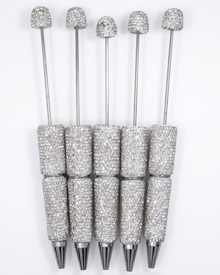 Solid Clear Crystal Full Rhinestone Beadable Diamond Pen