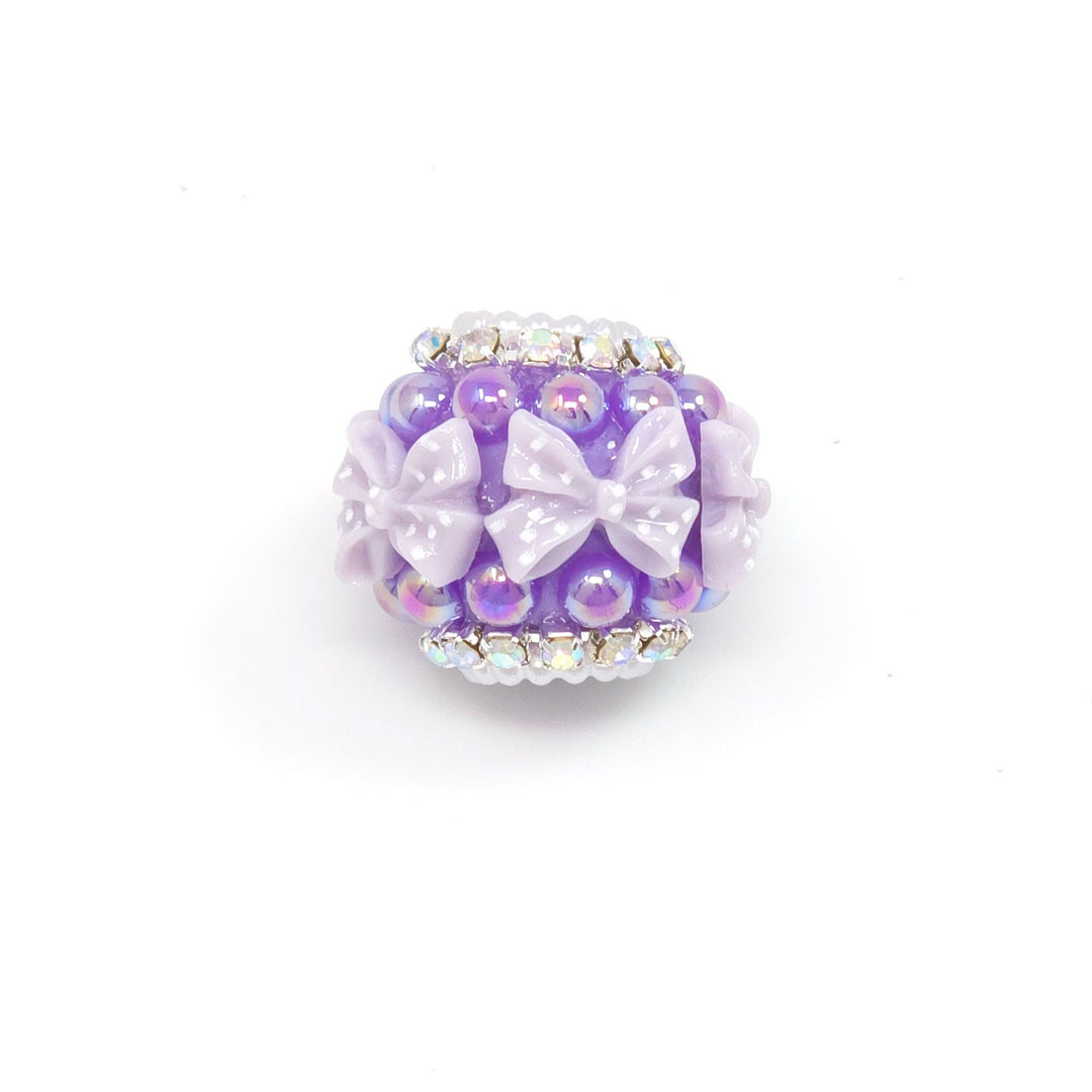 22mm Assorted Color Jewels, Bows & Pearls Acrylic Rondelle Beads