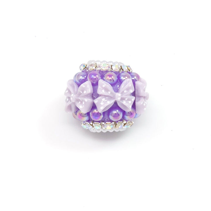 22mm Assorted Color Jewels, Bows & Pearls Acrylic Rondelle Beads