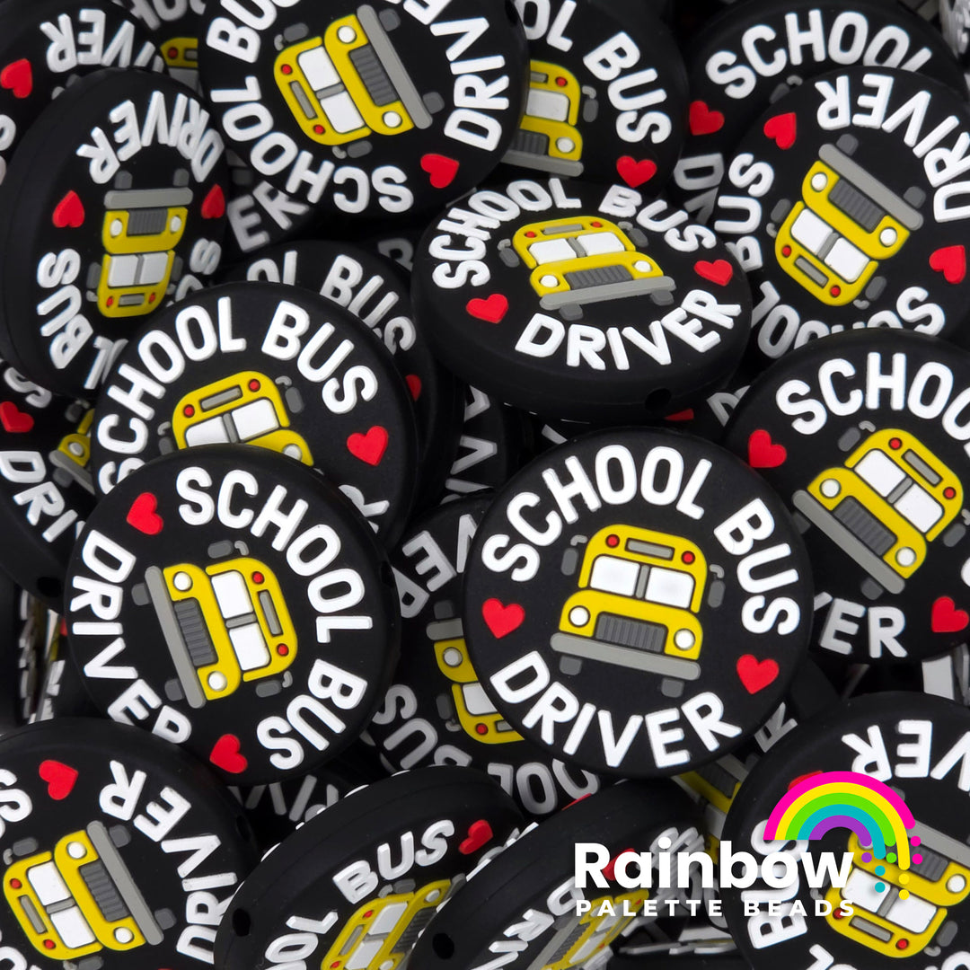 School Bus Driver Exclusive Silicone Focal Bead