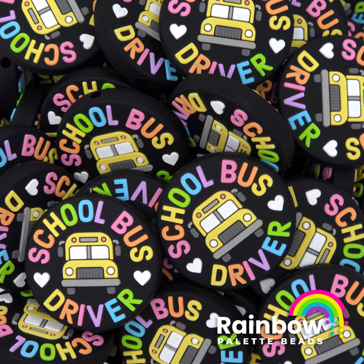 School Bus Driver Exclusive Silicone Focal Bead