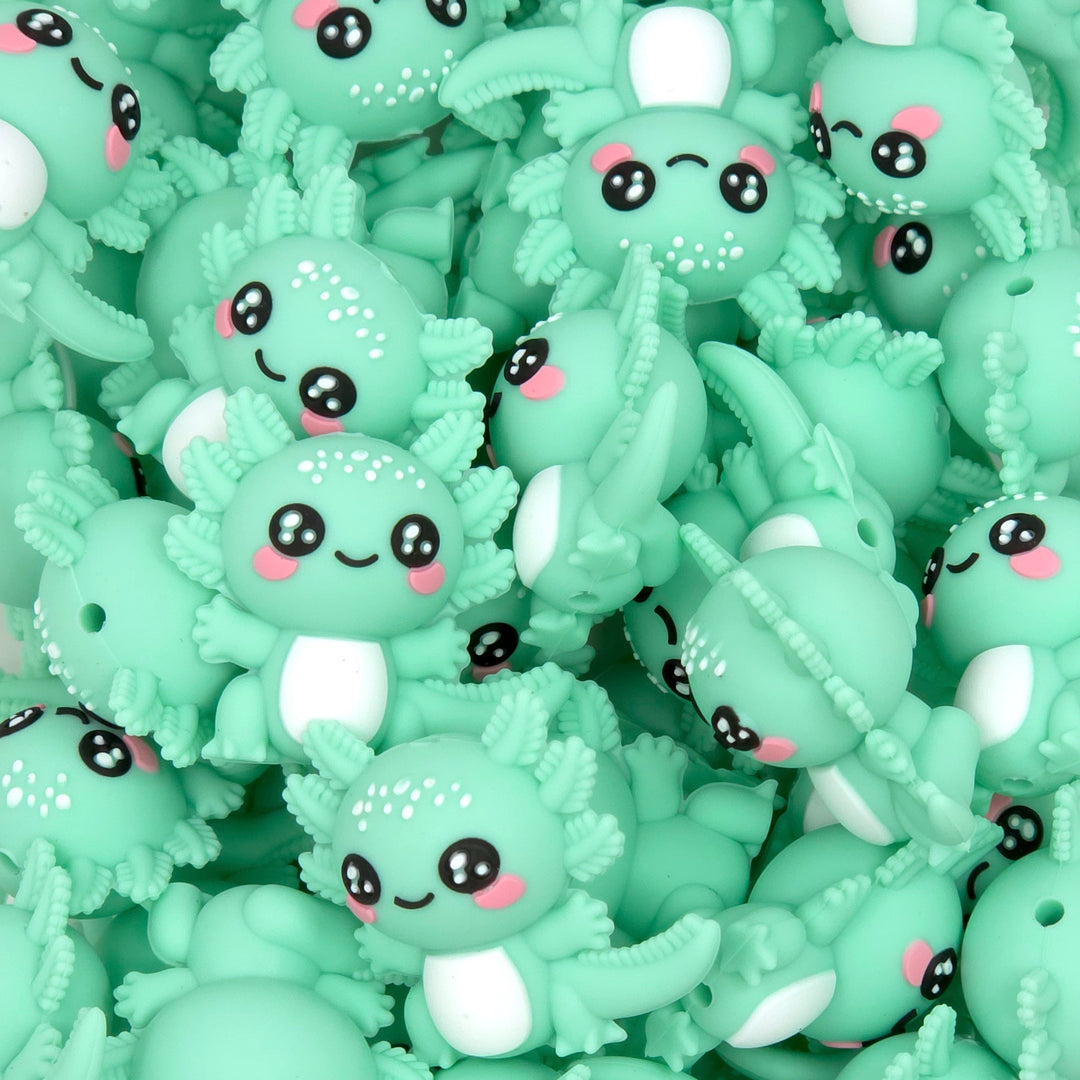 3D Axolotl Silicone Focal Beads