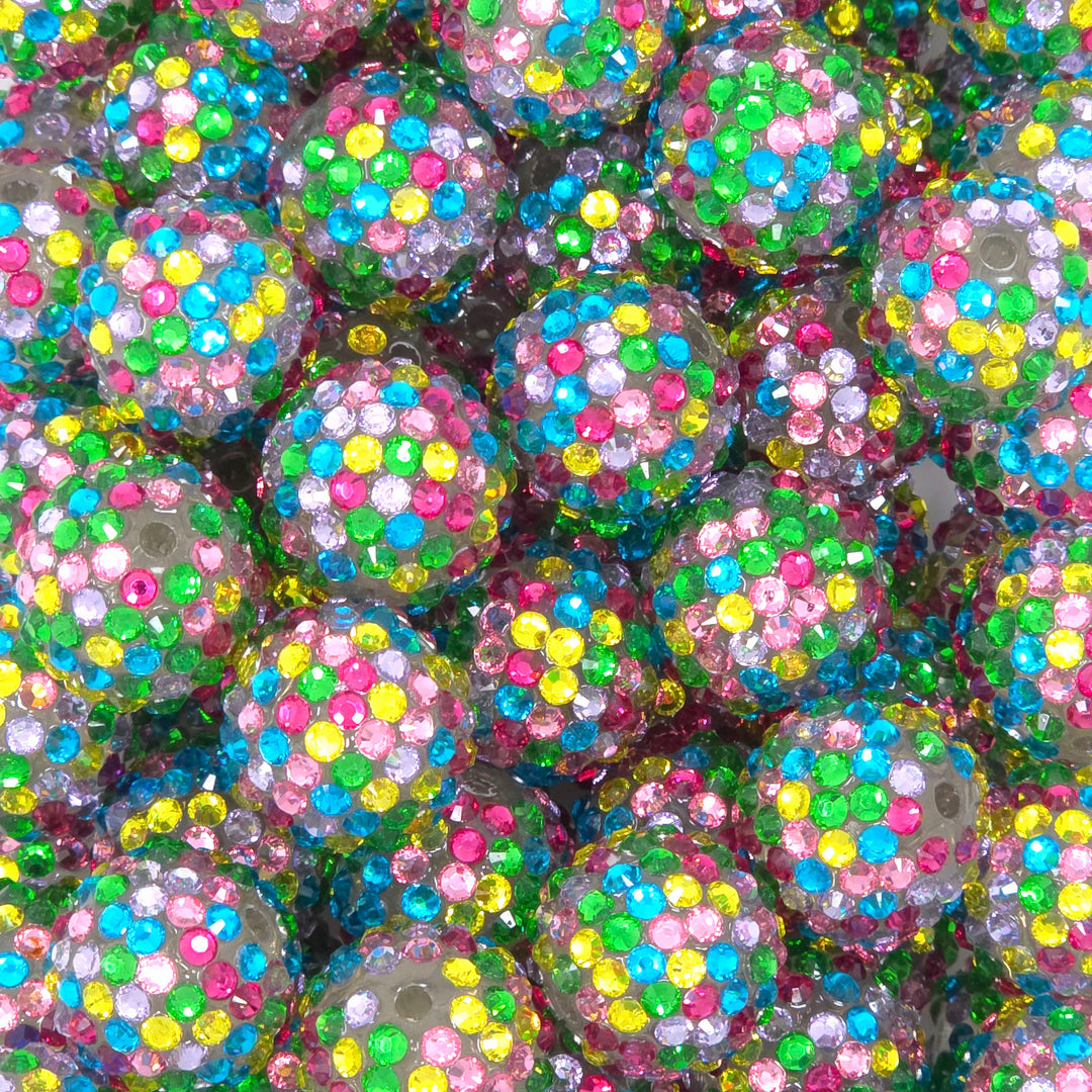 20mm Bright Crystal Confetti Rhinestone Beads