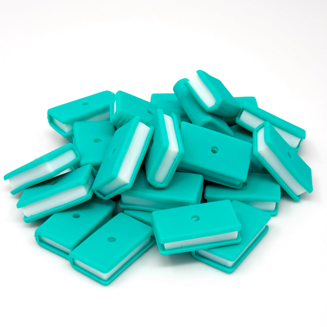 3D Book Silicone Focal Beads