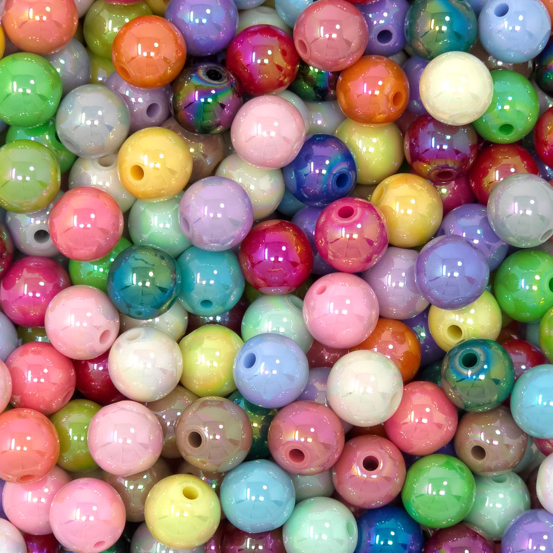 12mm AB Solid Bead Mix (10 beads)