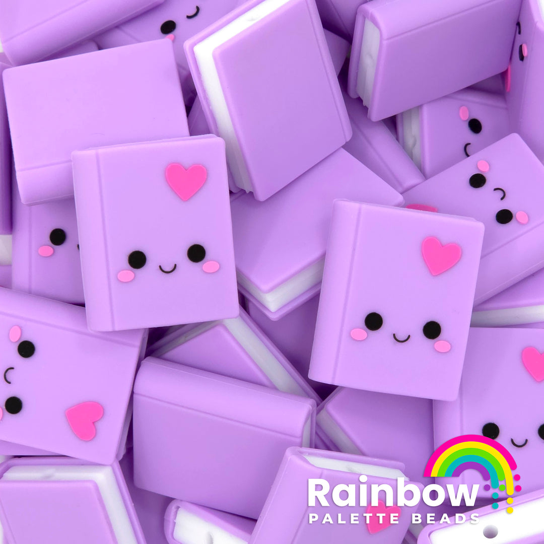 3D Cute Book Exclusive Silicone Focal Beads