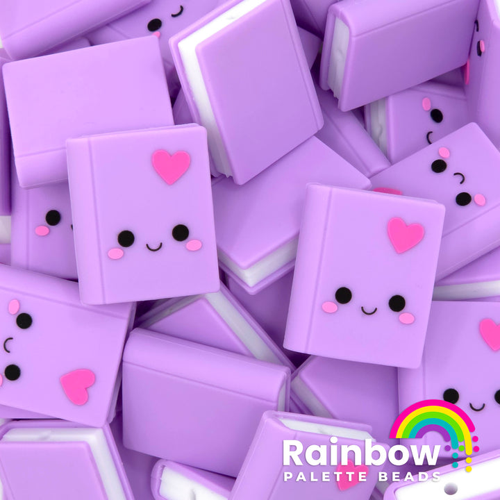 3D Cute Book Exclusive Silicone Focal Beads