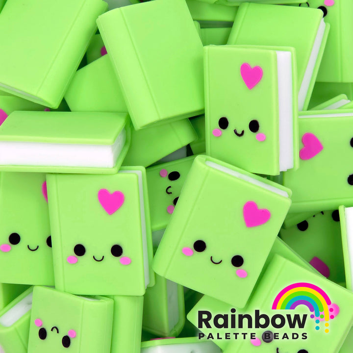 3D Cute Book Exclusive Silicone Focal Beads