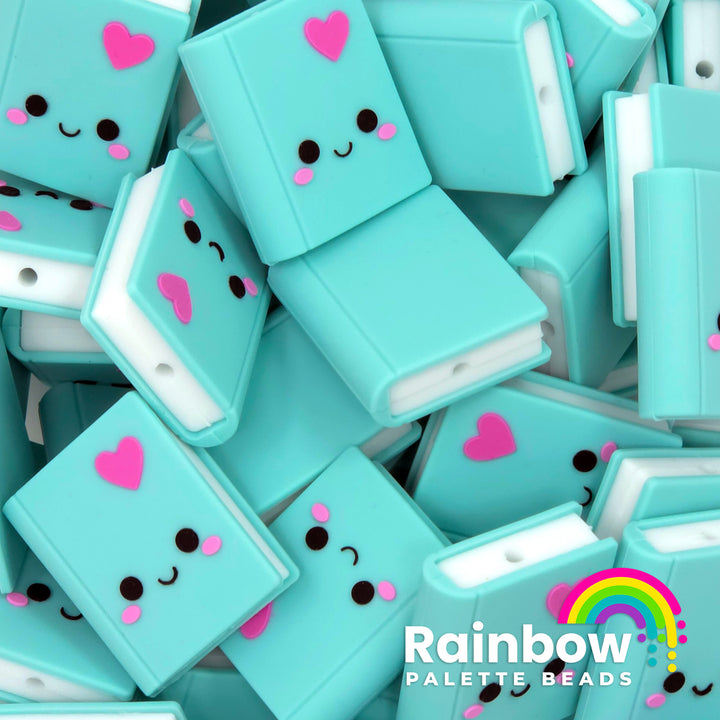 3D Cute Book Exclusive Silicone Focal Beads
