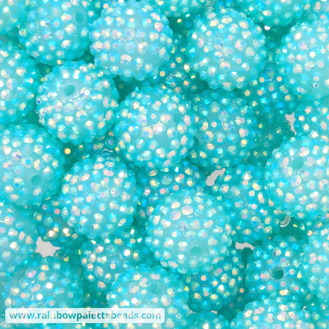 20mm AB Aqua Jelly Acrylic Rhinestone Beads Beads