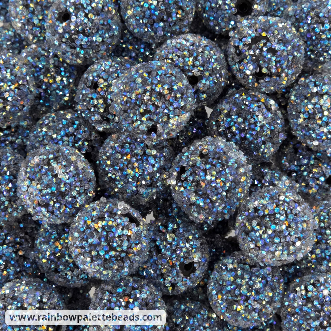 20mm AB Black Acrylic Sugar Beads - Beads