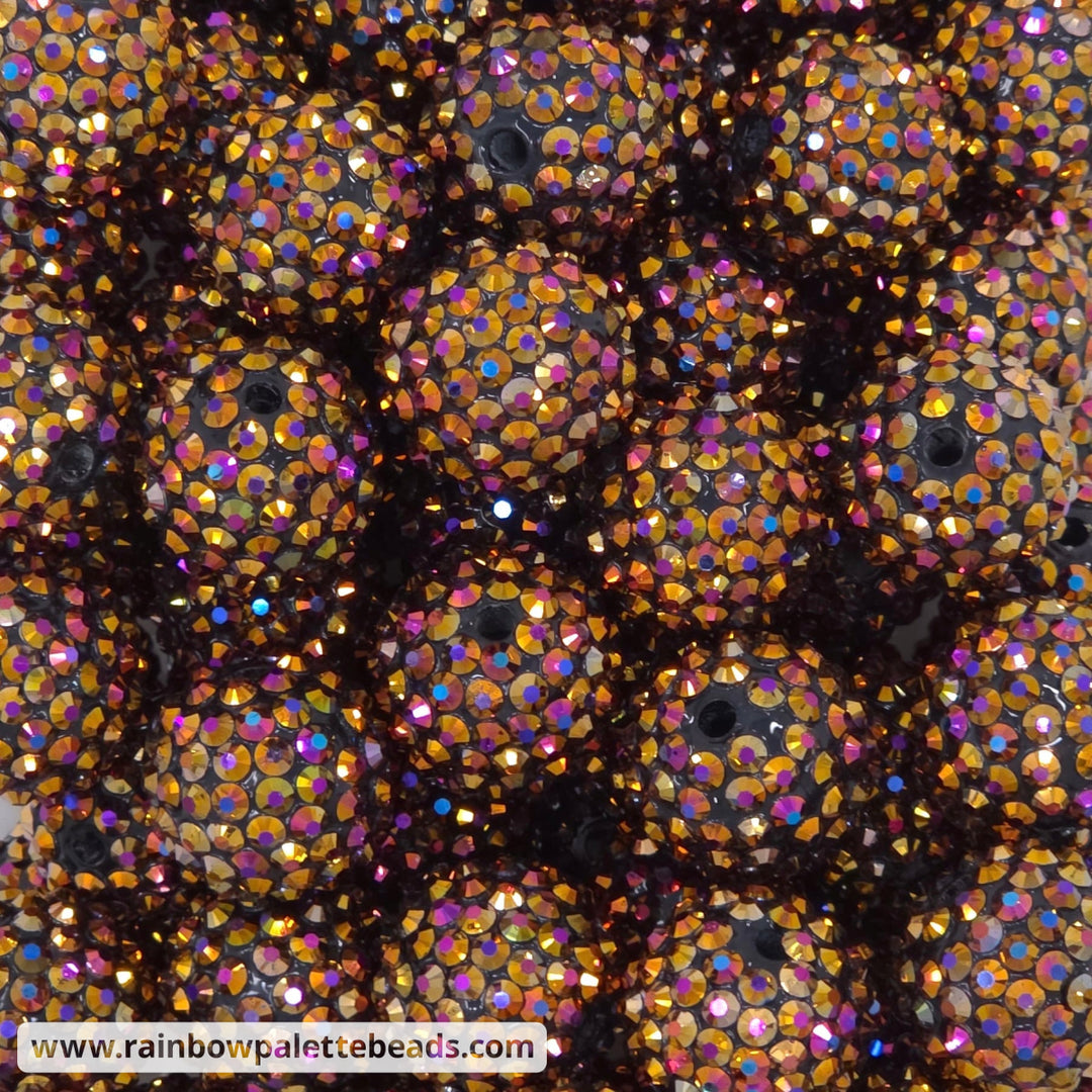 20mm AB Brown Stud Acrylic Rhinestone Beads - Beads